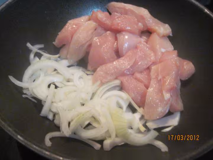 Blancs de poulet aux navets et champignons