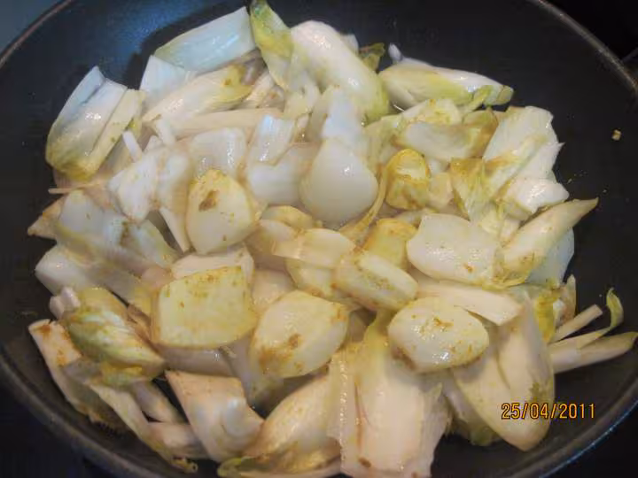 Blancs de seiche au endive sauce curry