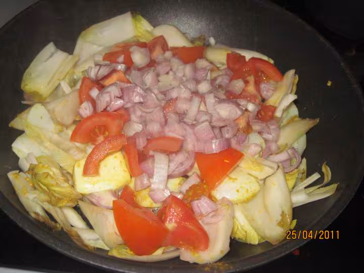 Blancs de seiche au endive sauce curry