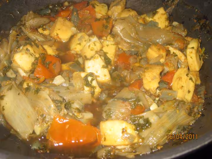 Blancs de seiche au endive sauce curry