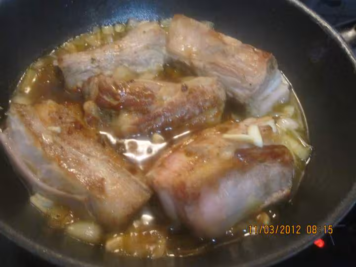 Blanquette de veau avec os aux epinards