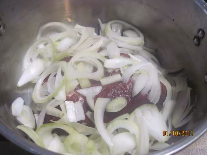 Boeuf bouilli carottes oignon p de terre oignons