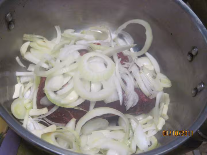 Boeuf bouilli carottes oignon p de terre oignons