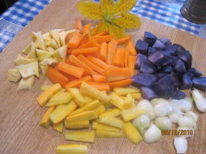 Boeuf bourguignon au melees de legumes