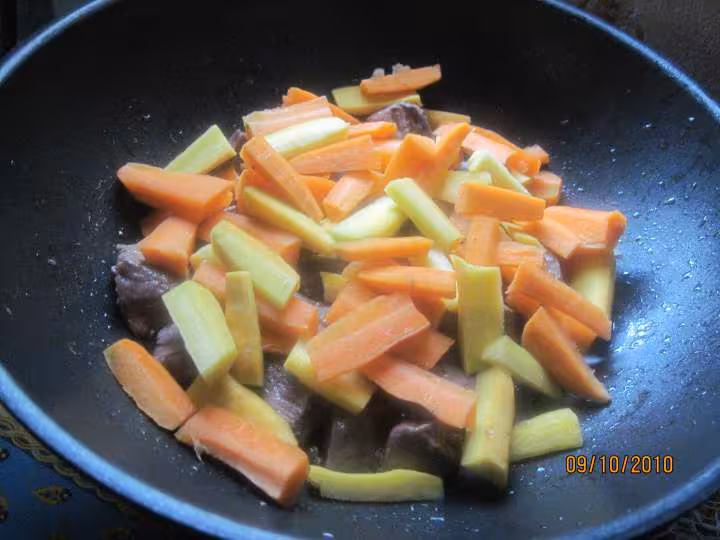 Boeuf bourguignon au melees de legumes