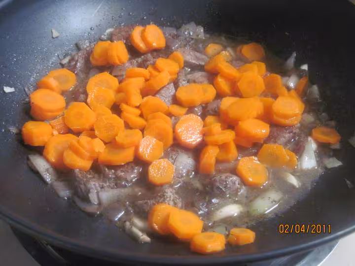 Boeuf carottes en wok