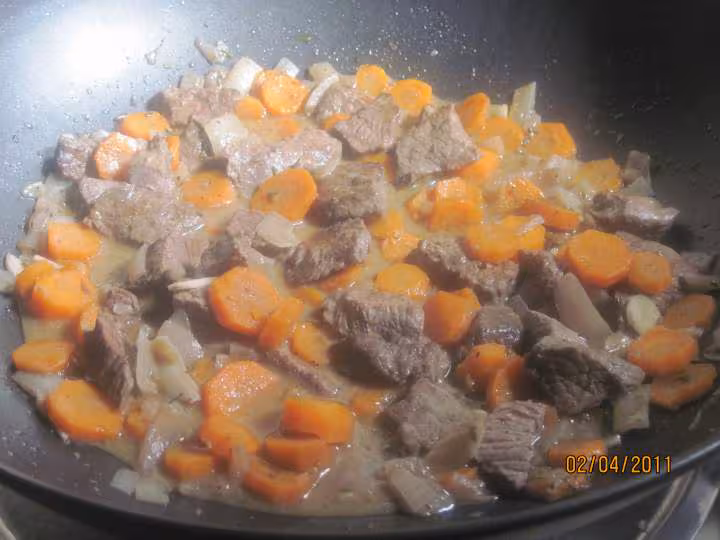 Boeuf carottes en wok