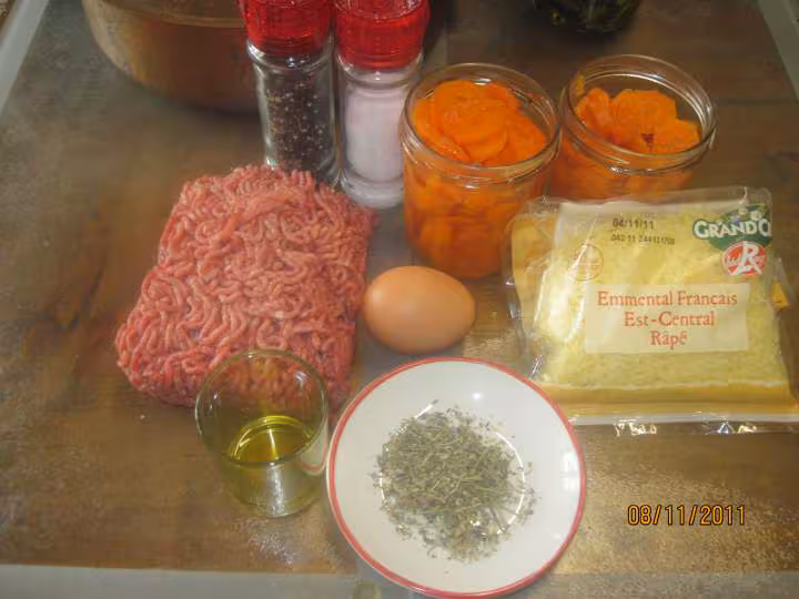 Boeuf hache aux carottes gratiner