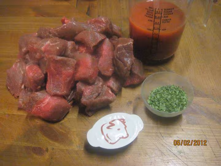 Boeuf navets sauce tomates mijoter