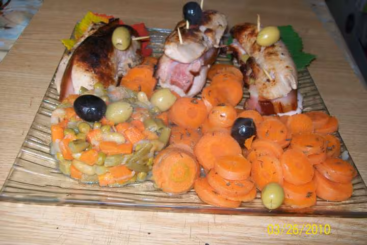 Boudins blancs lard fume amp legumes