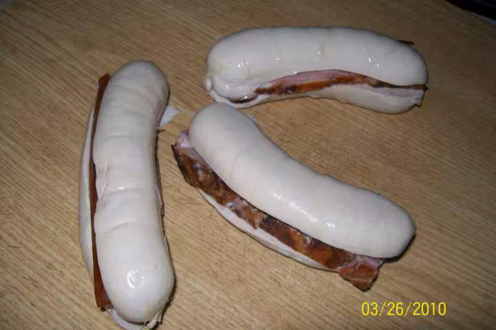 Boudins blancs lard fume amp legumes