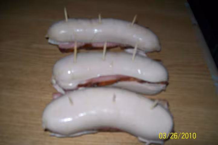 Boudins blancs lard fume amp legumes