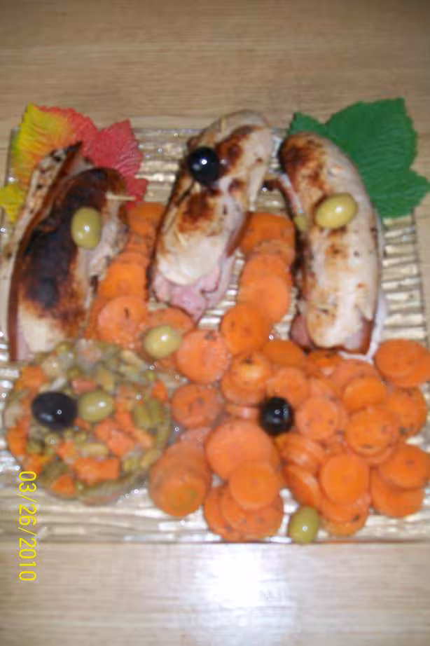 Boudins blancs lard fume amp legumes