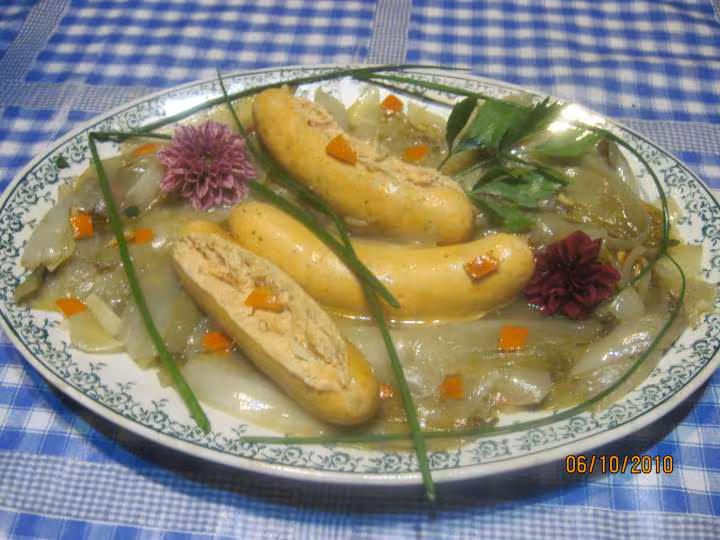Boudins de saumon aux endives a l etouffee