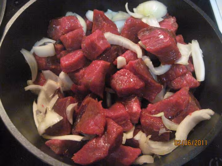 Bouguignon aux trio de legumes sauce massale