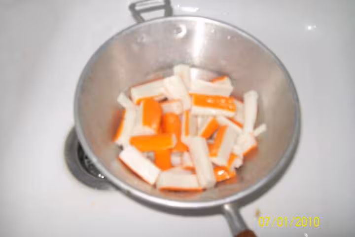 Boulgour aux poivrons et surimi