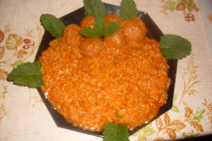 Boullettes de viandes avec du riz