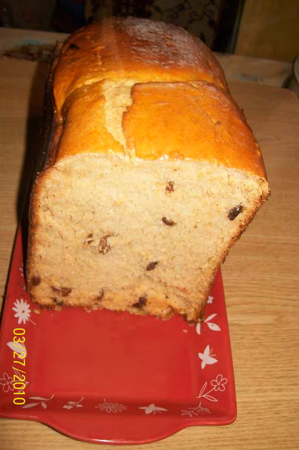 Brioche aux raisins secs en map