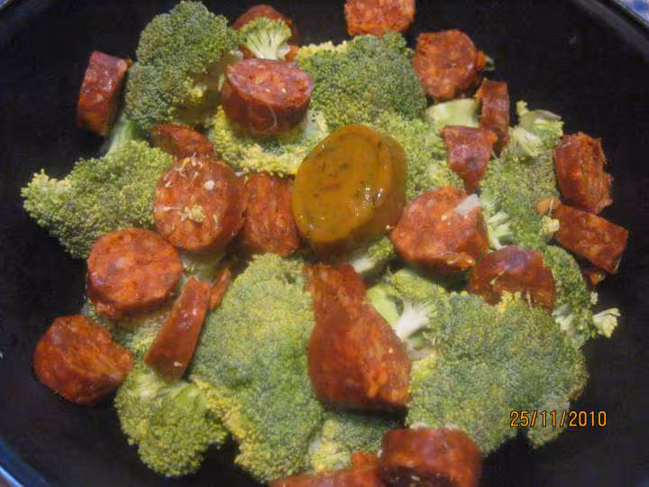 Brocolis au chorizo