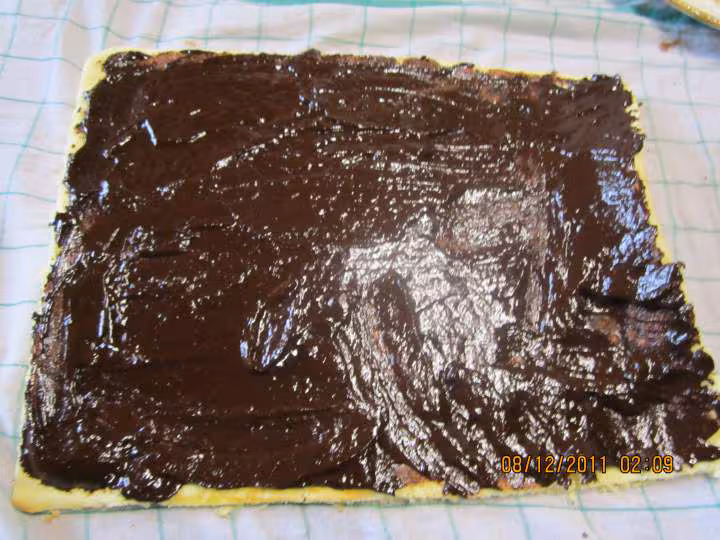 Buche de noel a la creme ganache aux poires