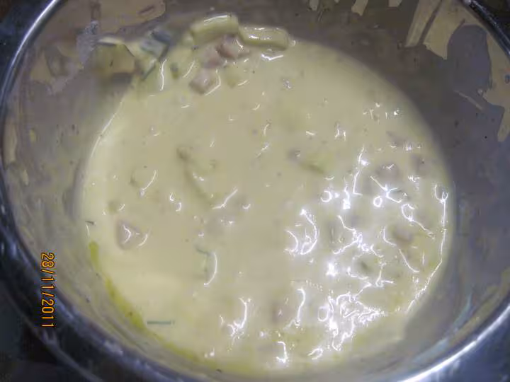 Cake au fromage de chevre et des de jambon