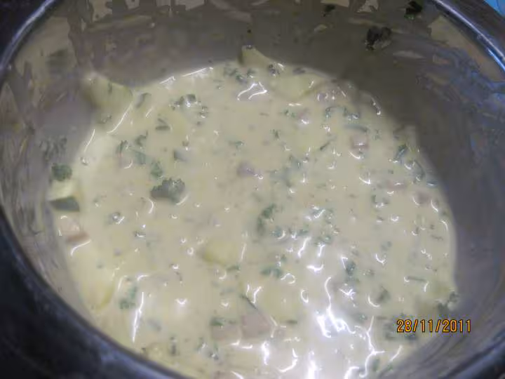 Cake au fromage de chevre et des de jambon