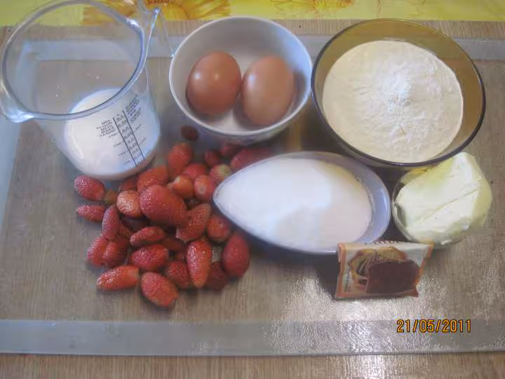 Cake aux fraises