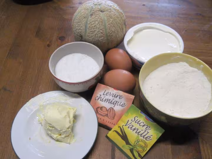 Cake flan de melon au mascarpone