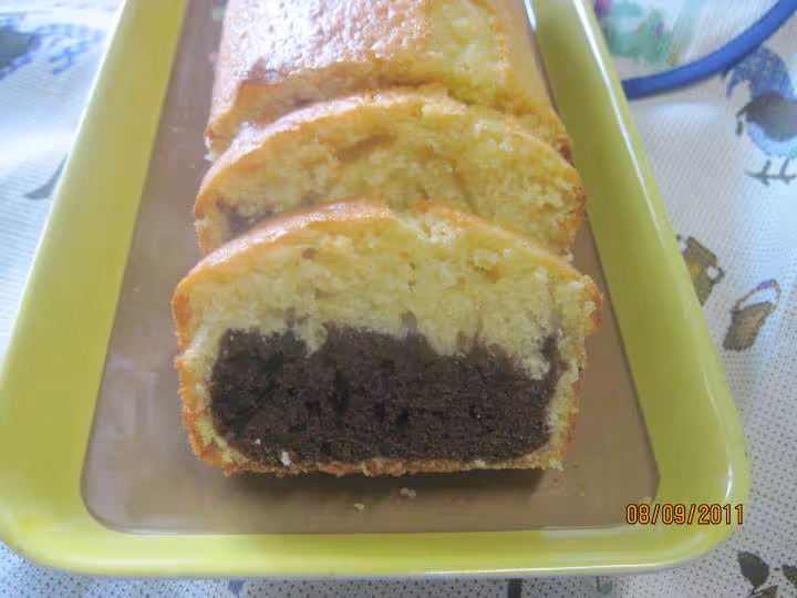 Cake marbre au chocolat