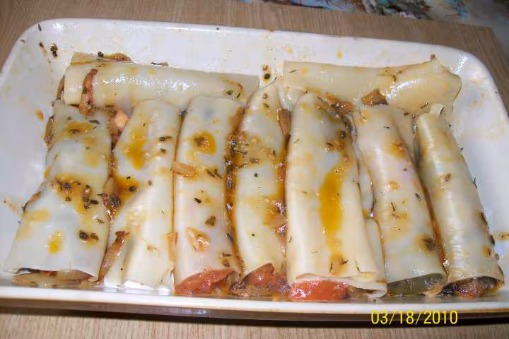 Cannellonis farcis a la ratatouille