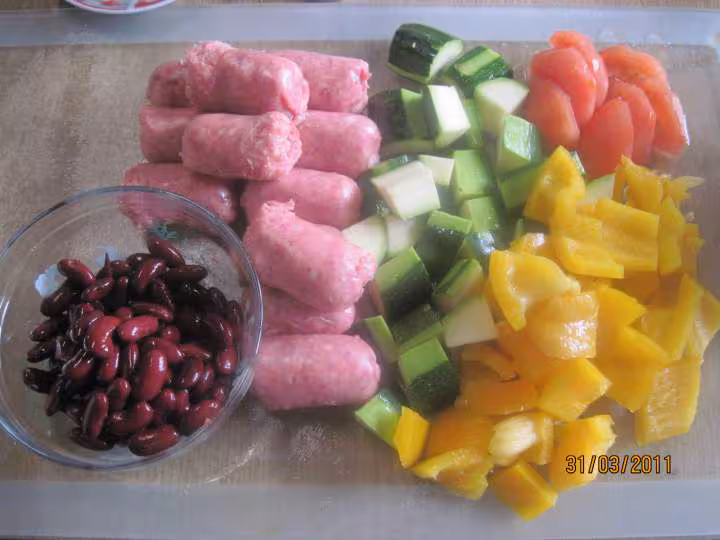 Cari de saucisses aux epices