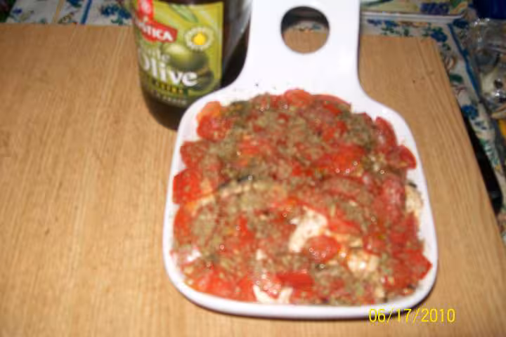 Champignons aux des de tomates gratines