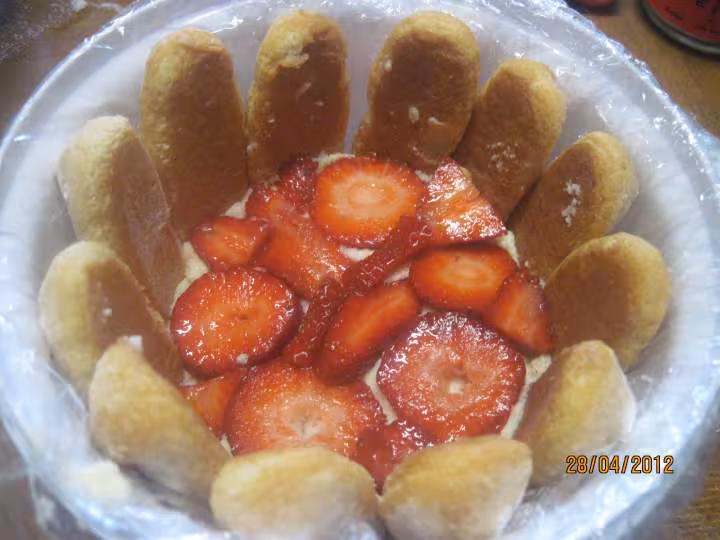 Charlotte aux fraises et mascarpone