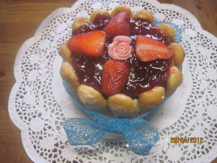 Charlotte aux fraises et mascarpone