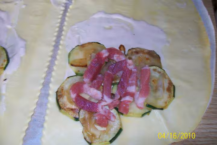 Chausson de feuilletes de courgette photos