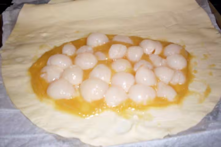 Chausson de lychees compote de pommes