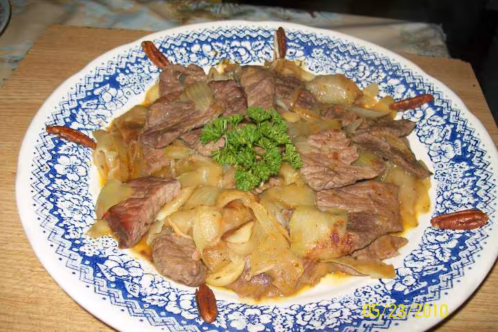 Chayotte cuisine au boeuf