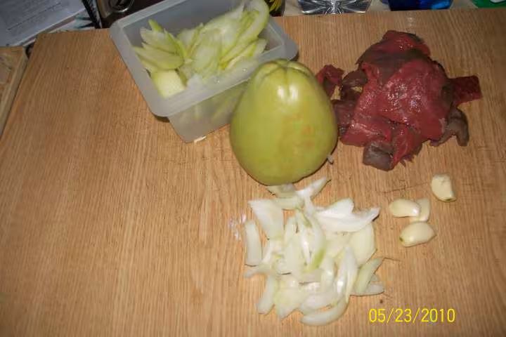 Chayotte cuisine au boeuf