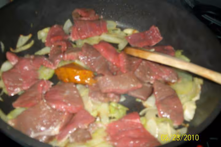 Chayotte cuisine au boeuf