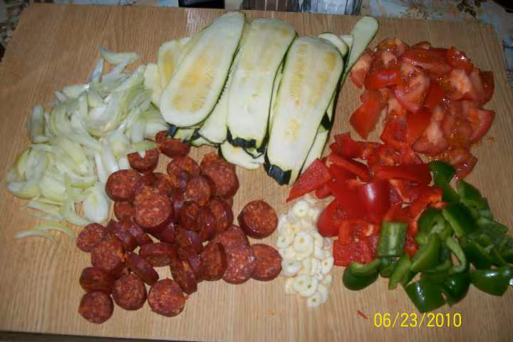Chorizo aux 5 legumes de saison