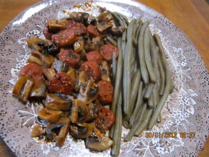 Chorizo aux champignons