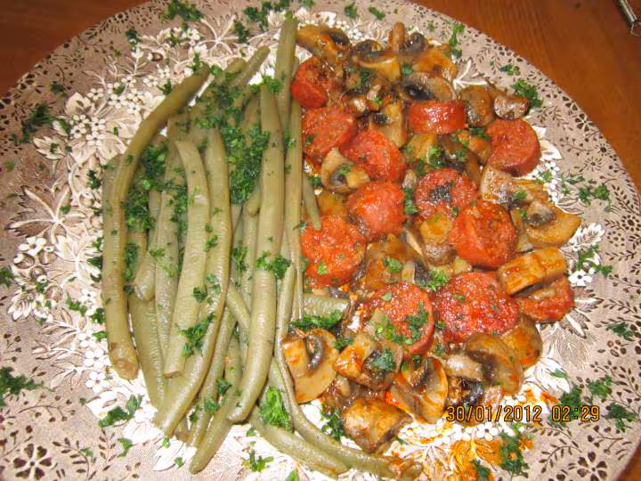 Chorizo aux champignons