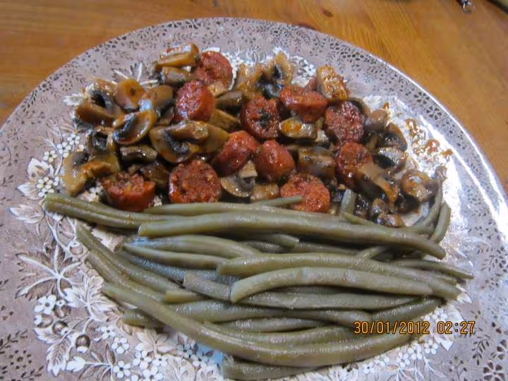 Chorizo aux champignons