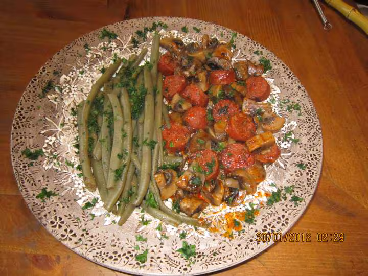 Chorizo aux champignons