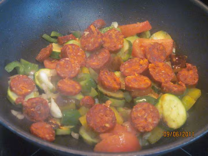 Chorizo aux legumes de saison