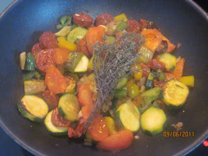 Chorizo aux legumes de saison