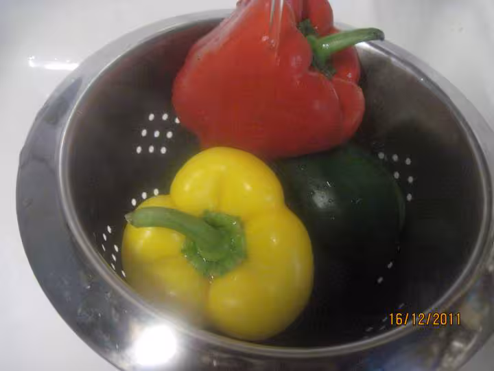 Chorizo aux trio de poivrons