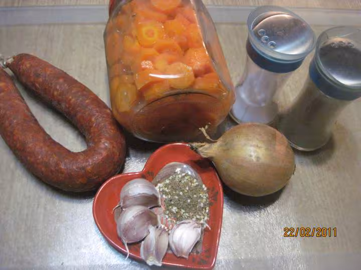 Chorizo cuisine aux carottes