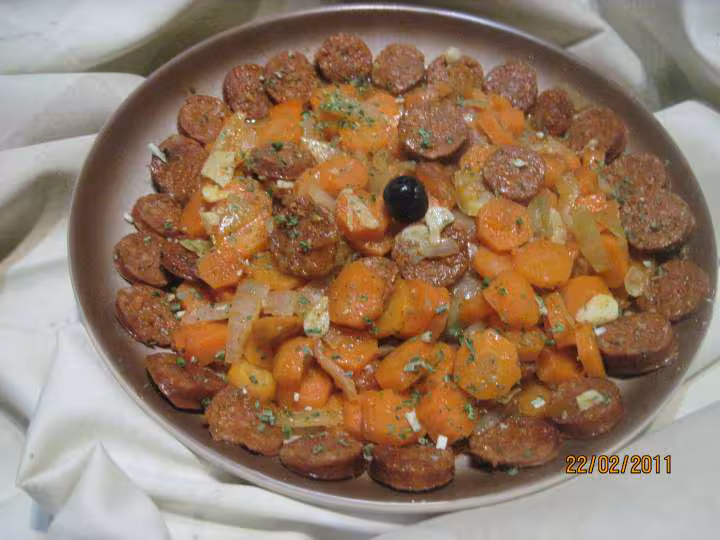 Chorizo cuisine aux carottes