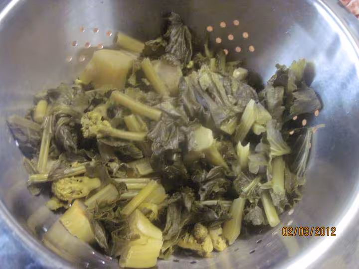 Chou cima au spaghetti